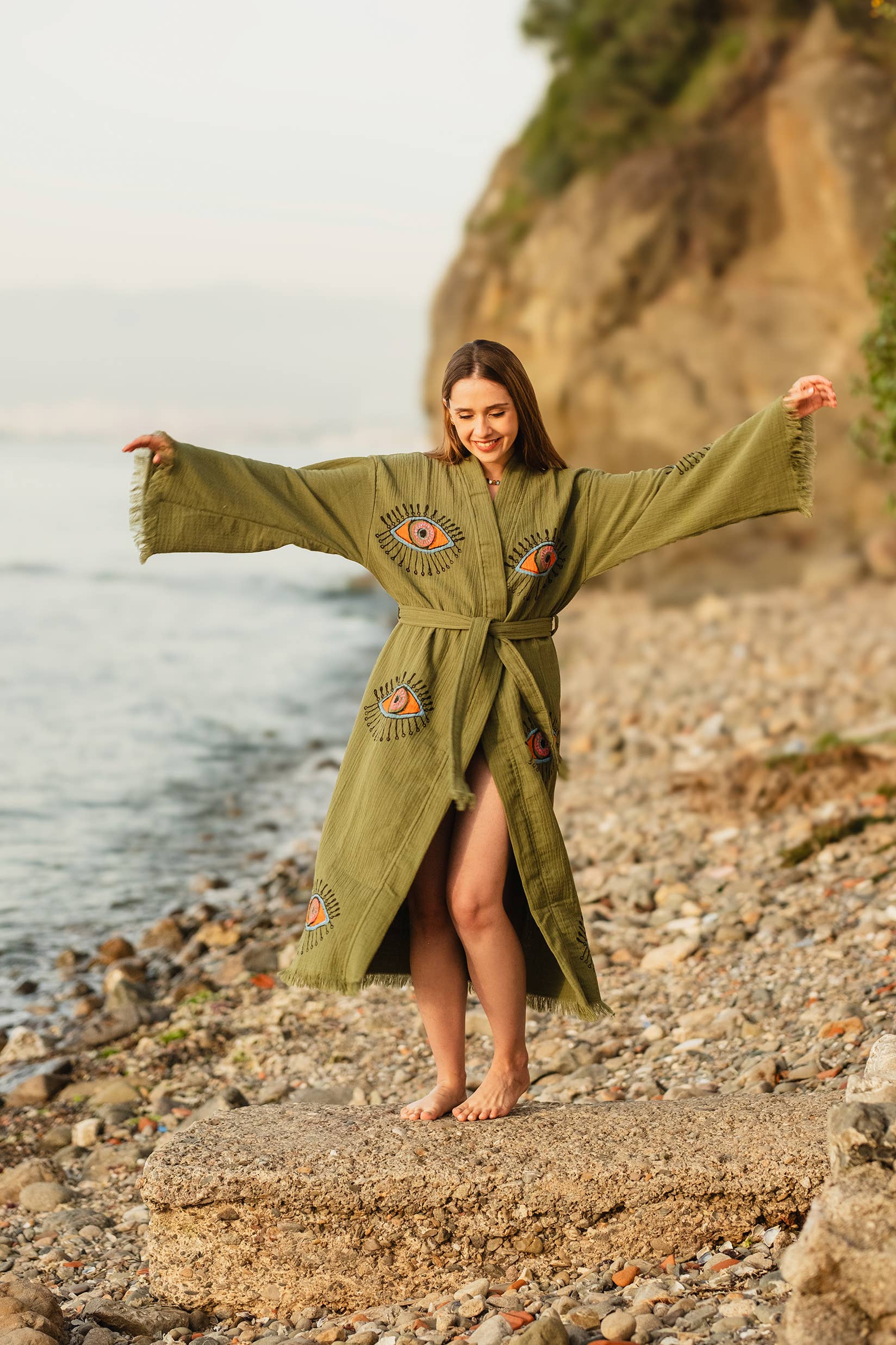 Green Evil Eye Robe