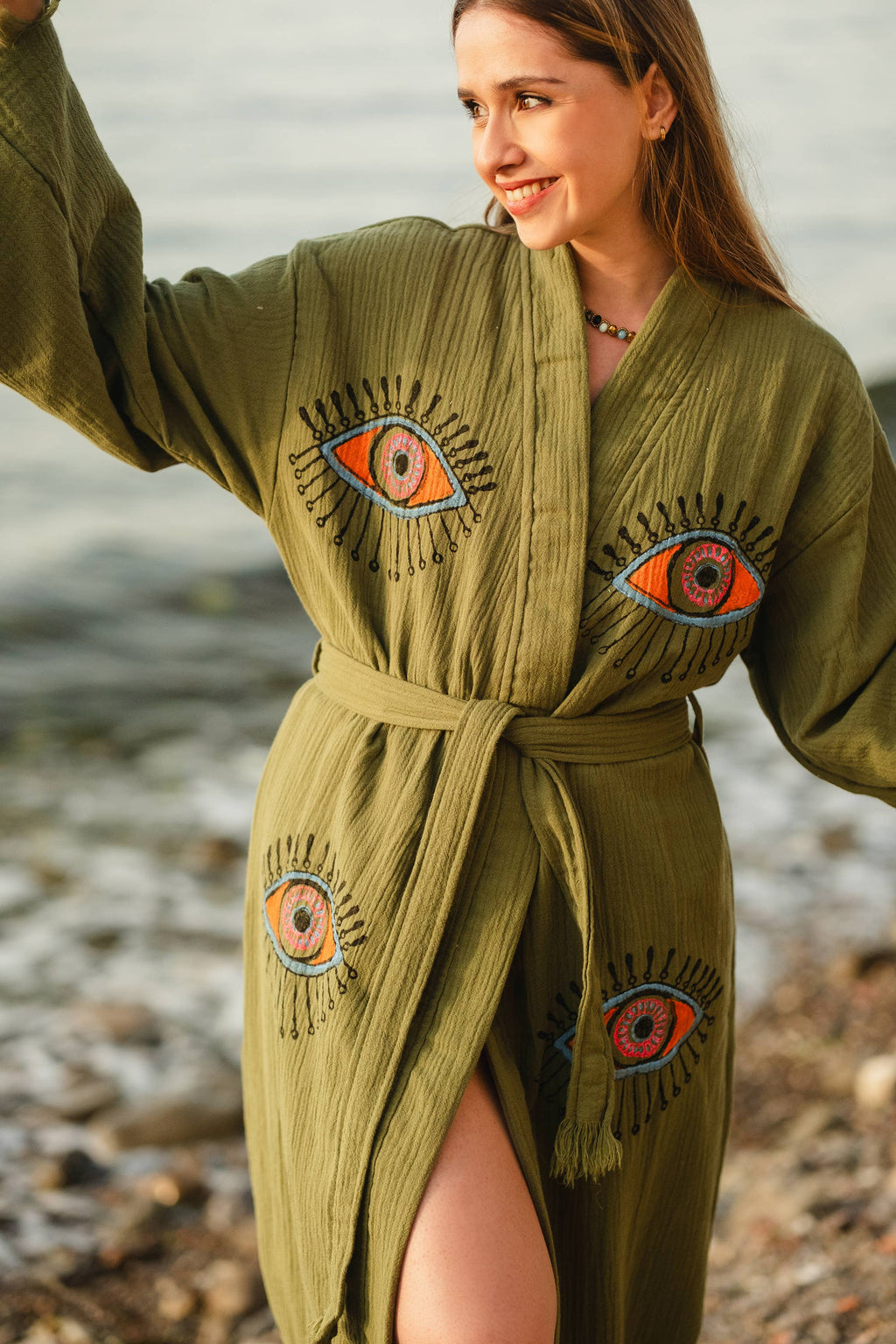 Green Evil Eye Robe