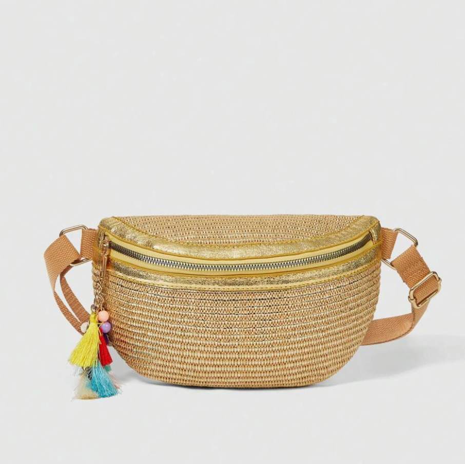 Solstice Straw Belt Bag