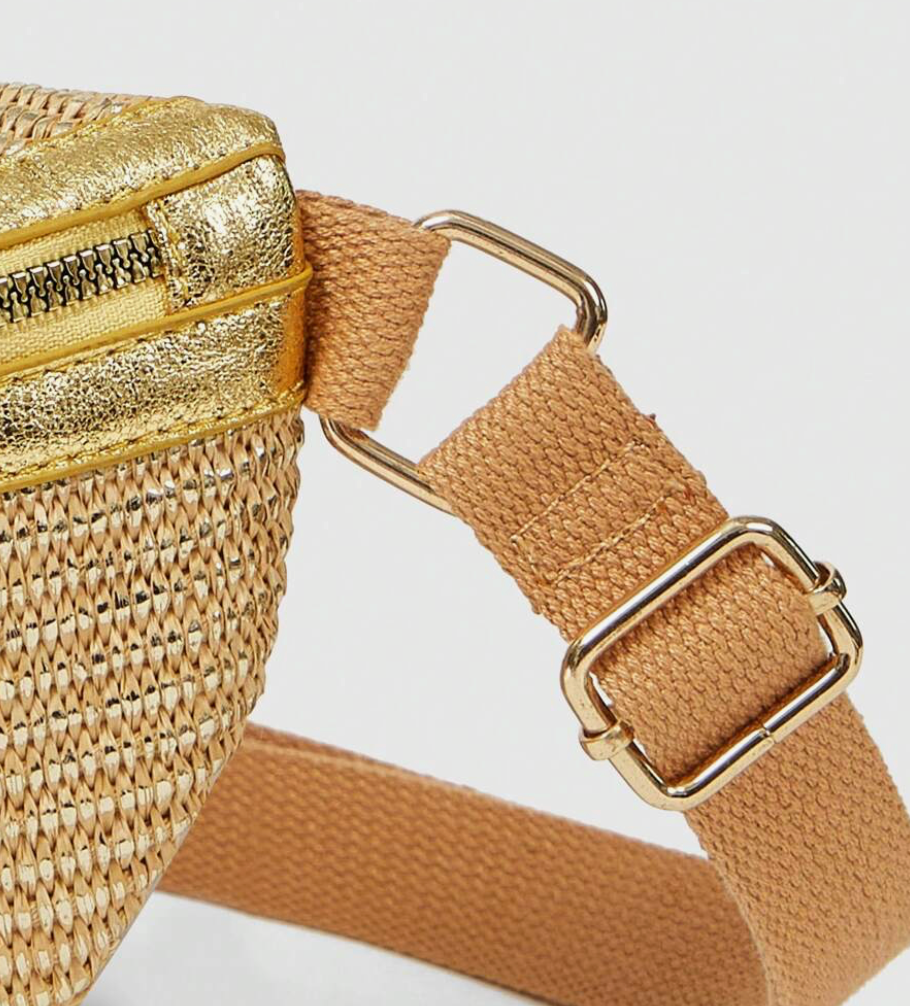 Solstice Straw Belt Bag