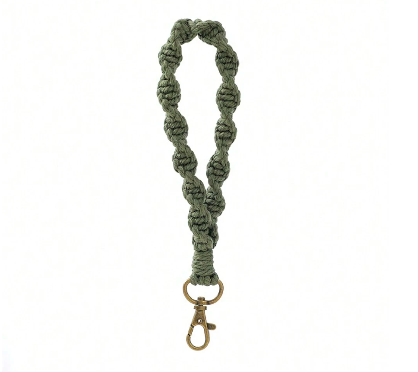 Boho Macrame Keychain, Braided Macrame Wristlet